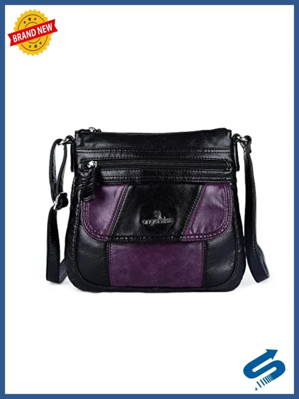 Women's Hobo Crossbody Bag with Adjustable Strap - Small Faux Leather Purse